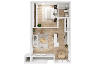 1 Bed 1 Bed 9J floor plan